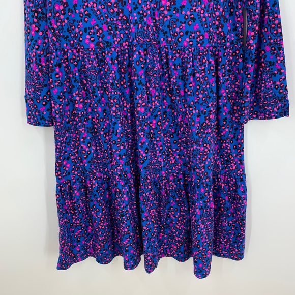 Lilly Pulitzer Alaina Tiered Dress in Blue Flare Growl & Prowl Sz S - Picture 5 of 12